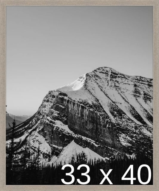 Frame It Easy 33 x 40 Rustic Gray Wood Frame by FrameItEasy