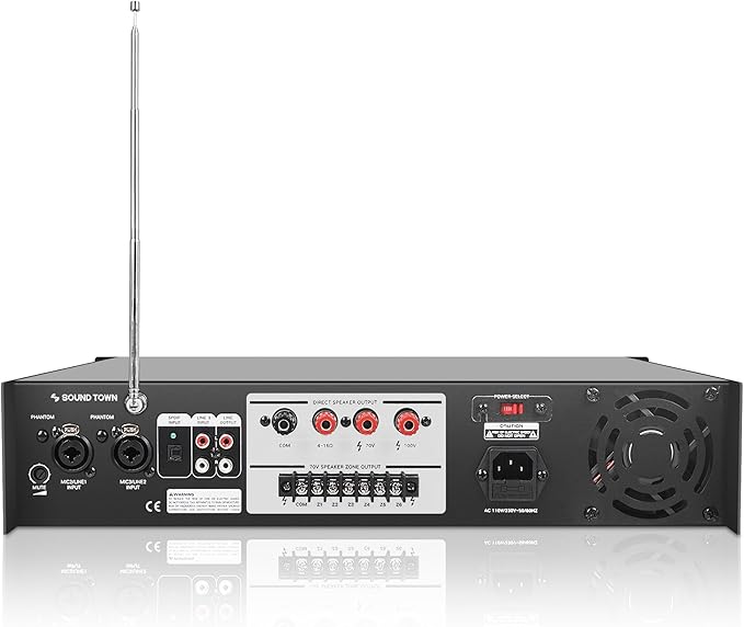 Sound Town Commercial Restaurant Bluetooth Amplifier + Surface-Mount Speaker Set - Image 3