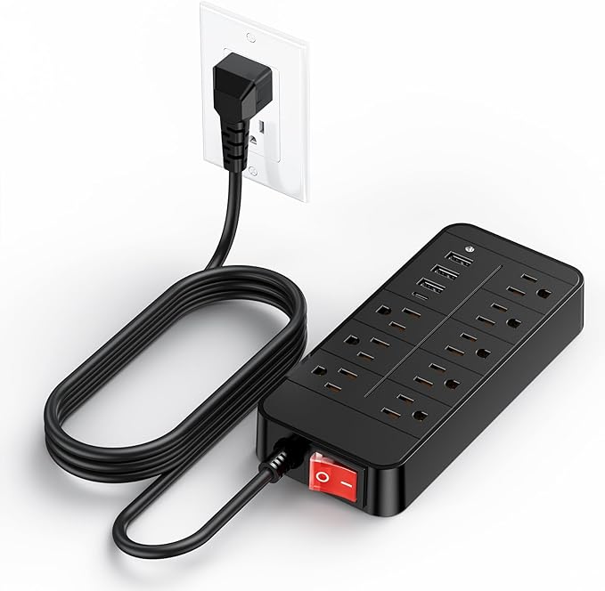 Otovoda Surge Protector Power Strip, 6 Ft Extension Cord by Otovoda