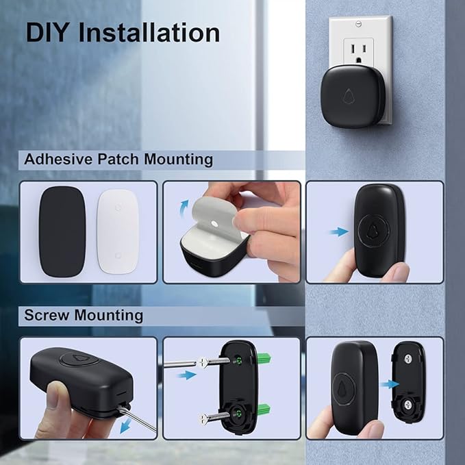 SECRUI Wireless Doorbell with 2 Receivers 2 Push Buttons, Easy installation - Image 6