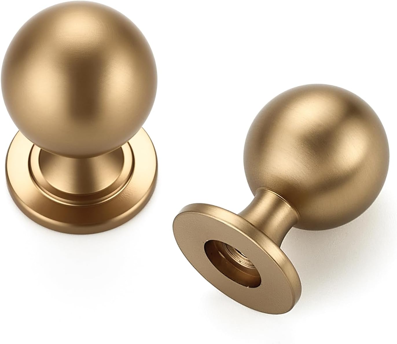 Champagne Bronze Round Ball Cabinet Knobs, 12 Pack Drawer Knobs, 0.85in | Ball Knob Shape, Kitchen Cabinet Restyle, For Drawers, Dressers, Cupboards, Wardrobes, Home Hardware Upgrade