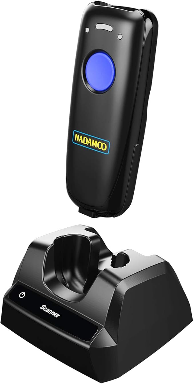 NADAMOO 1D Wireless Barcode Scanner Compatible by NADAMOO