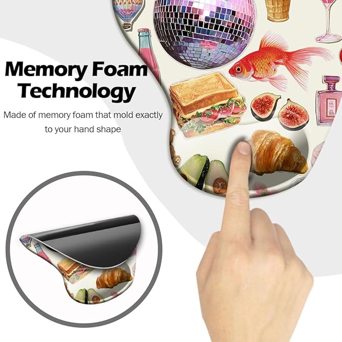 Ergonomic Mouse Pad with Wrist Support, Mouse Pad with Wrist Rest and Coaster - Image 4