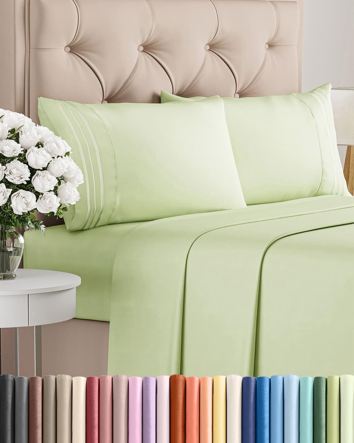 Cal King Size 4 Piece Sheet Set