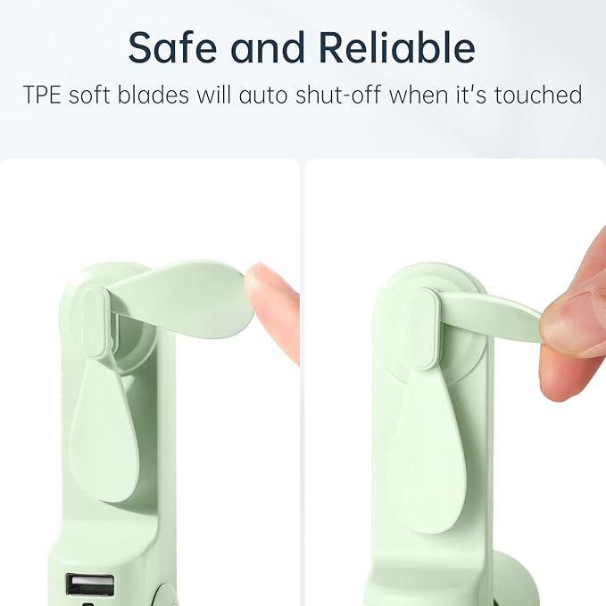 JISULIFE Portable Handheld Fan, Mini 3 In 1 - Image 2