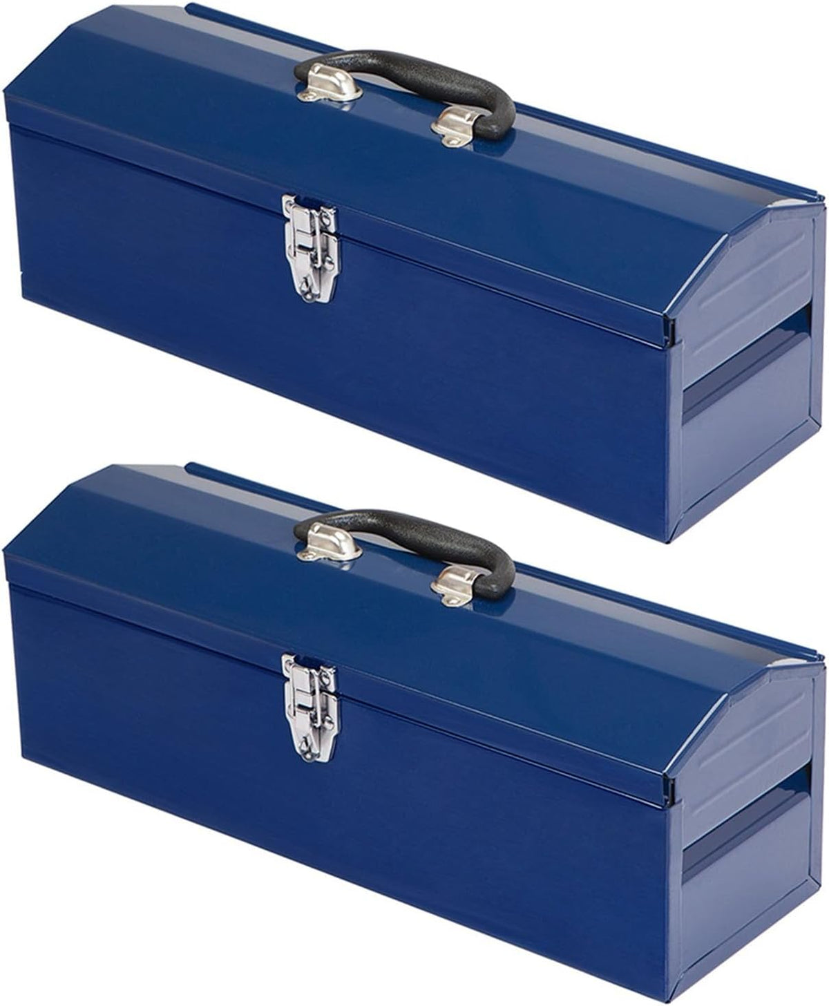 portable steel tool box with metal latch closure, main product view