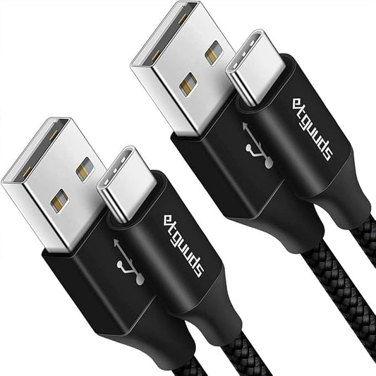 etguuds USB A to USB C Cable 6.6ft, 3A Fast Charging Type C Charger Cord by etguuds