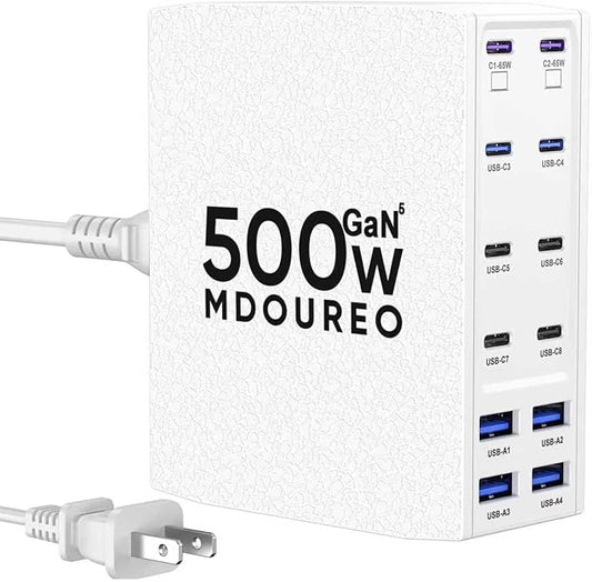 500W USB C Charger Block, 12-Port USB C Charging Station by Unknown