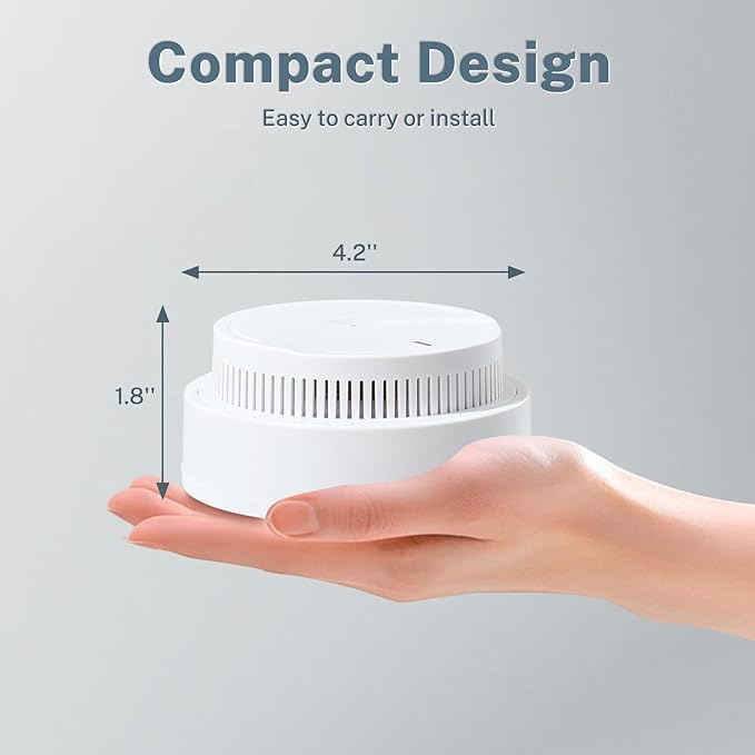 Smoke Detector 3 Pack, Fire Alarms Smoke Detectors - Image 2