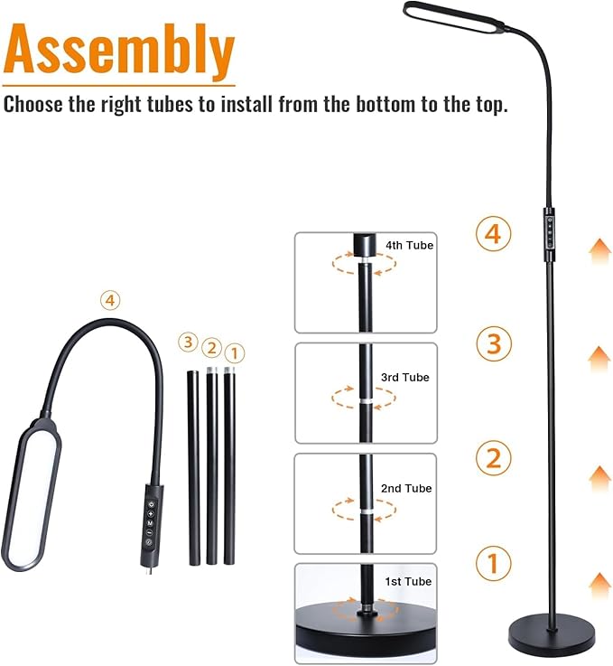 CeSunlight CRI95+ Floor Lamps for Living Room, 18W 3000LM Standing Lamp - Image 8