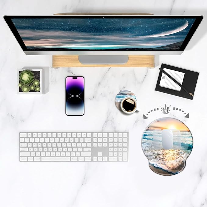 Ergonomic Mouse Pad with Wrist Support, Mouse Pad with Wrist Rest, Relieve - Image 3