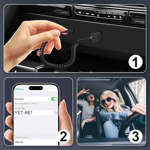 AUX Bluetooth 5.4 Receiver, Auxiliary Audio to Bluetooth 5.4 Adapter, 3.5mm - Image 9