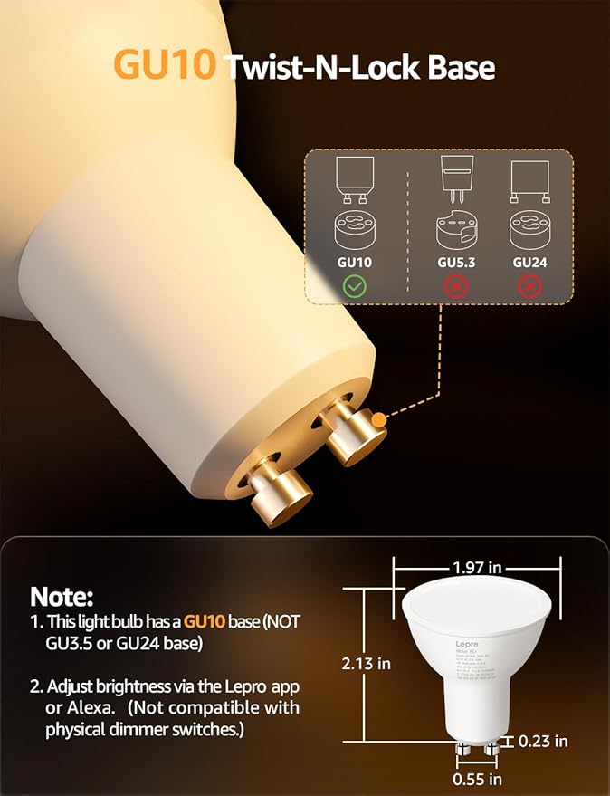 Lepro BG1 AI GU10 Smart Bulb - Image 2