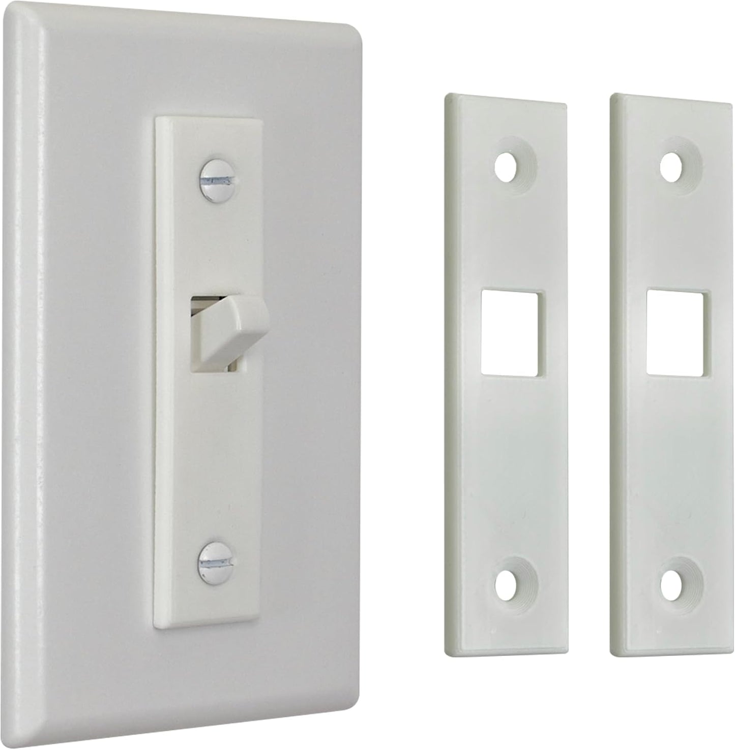 Light Switch Lock - Switch Safety Locker Child Proof Switch Guards for Standard Toggle Switches - Baby Safety Light Switch Cover Protector - Prevents Accidental On/Off (White, 2 Pack)