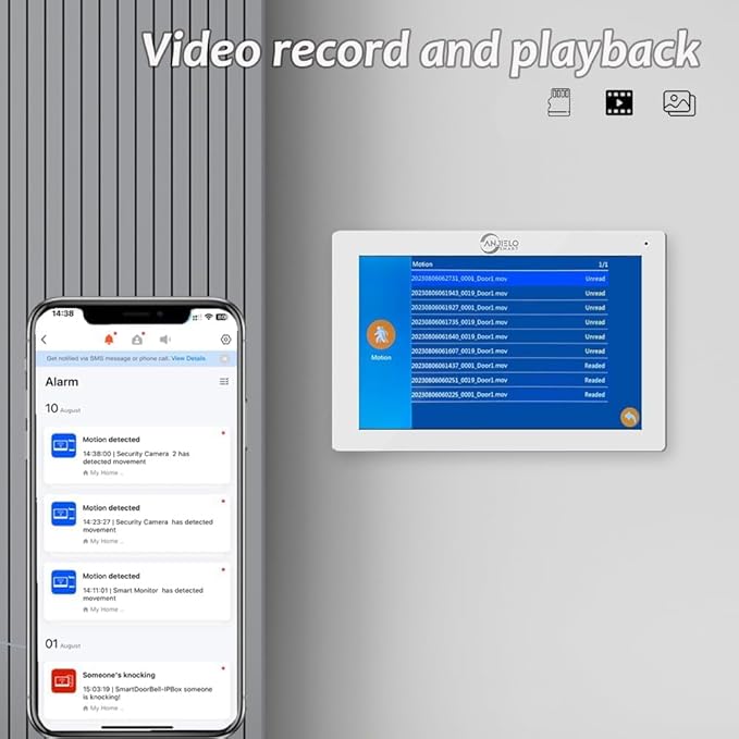 Wired Video Door Phone Apartment Intercom System, 7 Inch Touch Monitor - Image 8