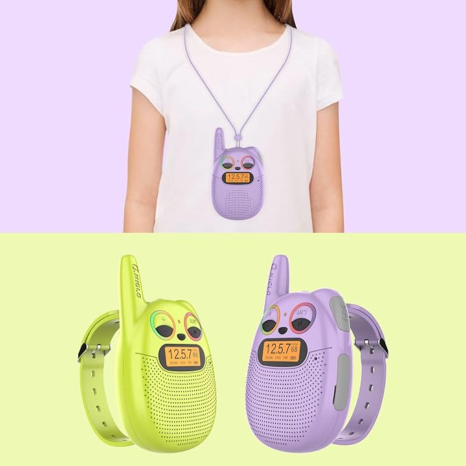 Qniglo Walkie Talkies for Kids Rechargeable 2 Pack, Christmas Birthday Gifts - Image 2