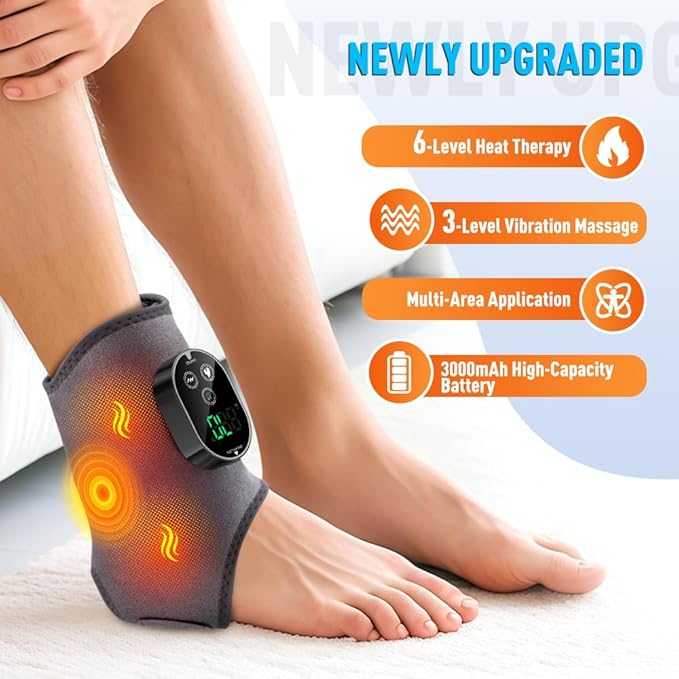 Foot and Ankle Massager for Pain Relief, Ankle Heating Pad Foot Renew Triple - Image 2