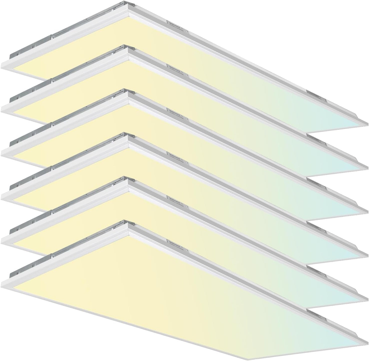 hykolity 2x4 FT LED Flat Panel Troffer Light, CCT Selectable 4000K-5000K-6500K