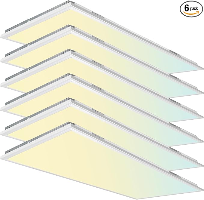 hykolity 2x4 FT LED Flat Panel Troffer Light, CCT Selectable 4000K-5000K-6500K by hykolity