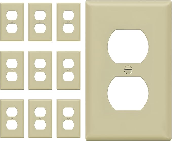 Duplex Wall Plates Kit by Enerlites 8821-I Home Electrical Outlet Cover by Enerlites
