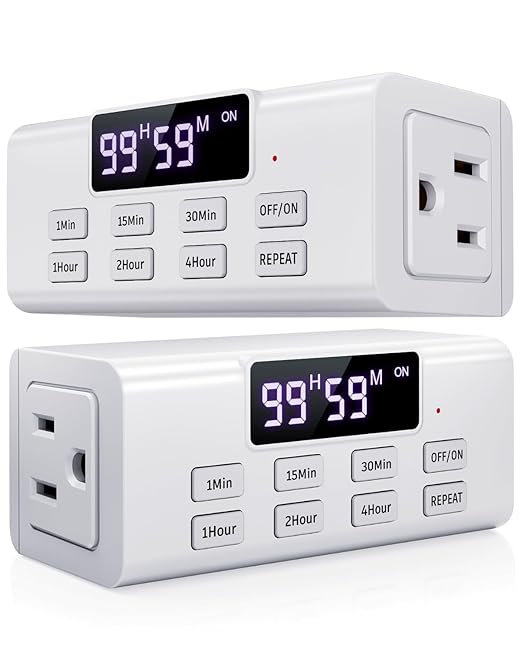 Indoor Countdown Timer Outlet, NEARPOW Auto Shut Off Timers by NEARPOW