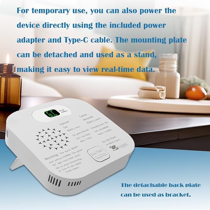 RV Carbon Monoxide Detector & Propane/Natural Gas Detectors, 10-Year Lifespan - Image 5