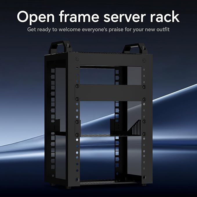 YQMRCZRF 6U Network Rack, 10-inch Mini Server Rack, 7.87 inches Deep. Suitable - Image 3