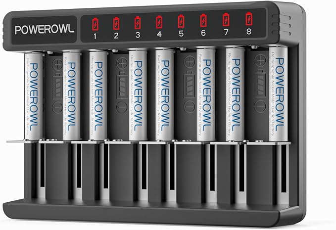POWEROWL Rechargeable AAA Batteries Kit by POWEROWL