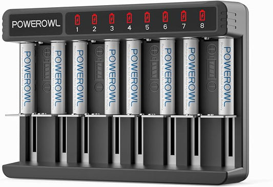 POWEROWL Rechargeable AAA Batteries Kit by POWEROWL