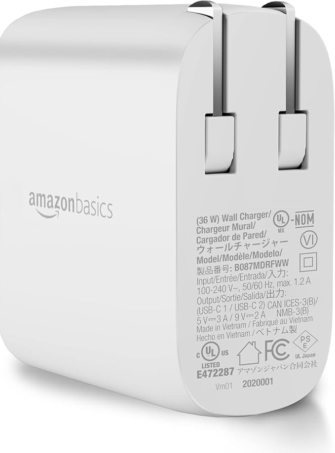 Amazon Basics 36W Two-Port USB-C Wall Charger - Image 2