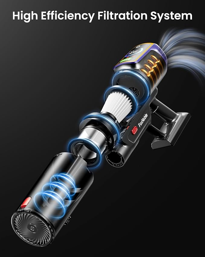 Cordless Vacuum Cleaner, 55KPa 650W 65Mins Vacuum Cleaners - Image 7