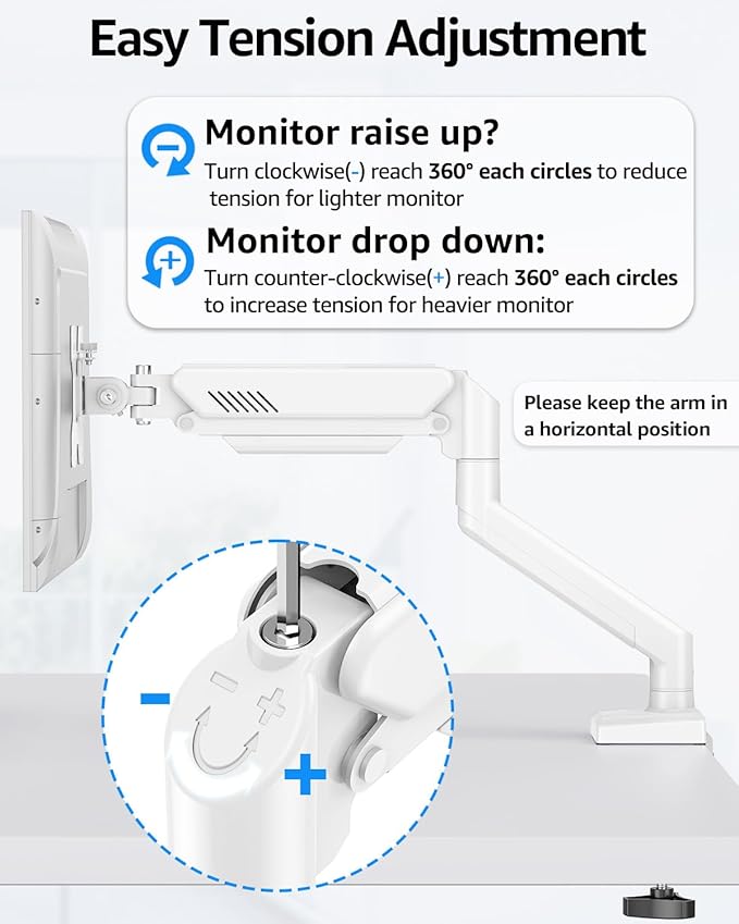 Dual Monitor Stand fits up to 32 inch, 4.4-22 lbs Computer Screens, Dual - Image 7
