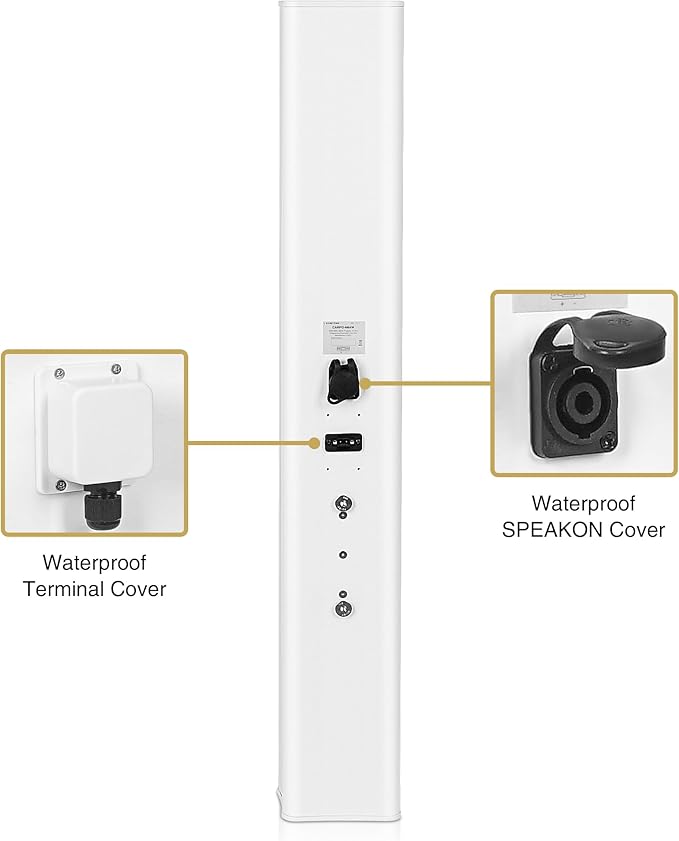 Sound Town Weatherproof Compact Aluminum Line Array Column Speaker - Image 4
