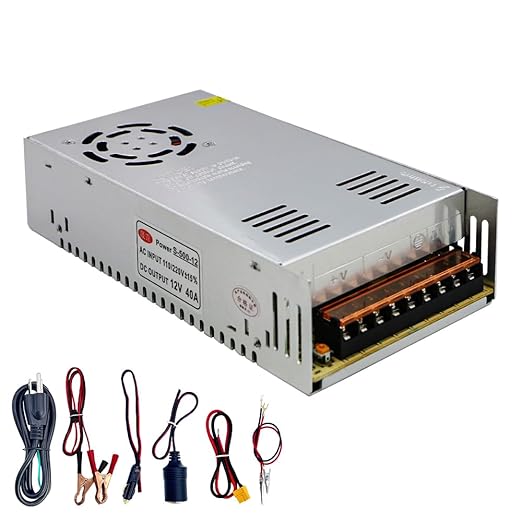 HuanQiuSensmart 110V AC to 12V DC Transformer, 12V 500W 40A Switching Power by HuanQiuSensmart