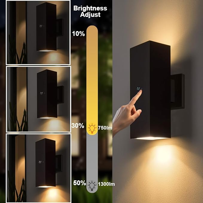 Motion Sensor Outdoor Wall Lights 2-Pack, Dusk to Dawn Exterior Light Fixtures - Image 9
