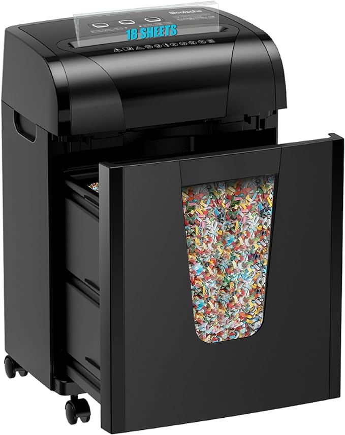 Woolsche Paper Shredder, 18-Sheet Cross Cut by Woolsche