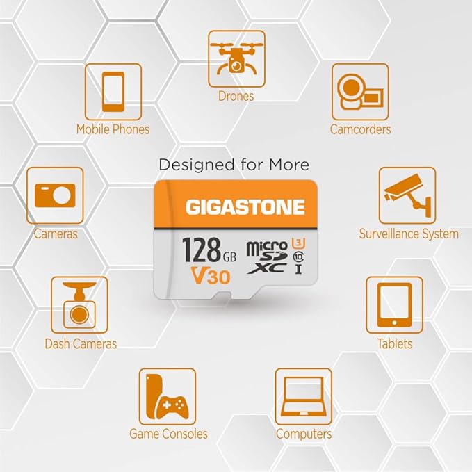 GIGASTONE 128GB Micro SD Card 2-Pack, A1 V30 4K Video Recording, Compatible - Image 4