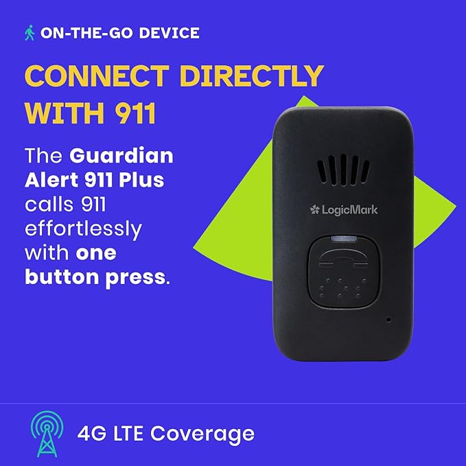 LogicMark Guardian Alert 911 Plus – No Monthly Fees, 2-Way Emergency Pendant - Image 4