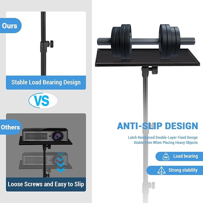 Naiveferry Adjustable Projector Stand Tripod, Laptop Stand Height from 26 to 63 - Image 4