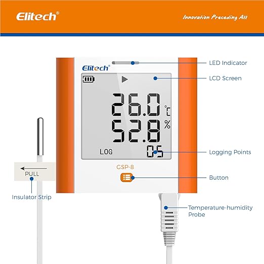 Elitech Digital Temperature Humidity Data Logger Medical Refrigerator - Image 6