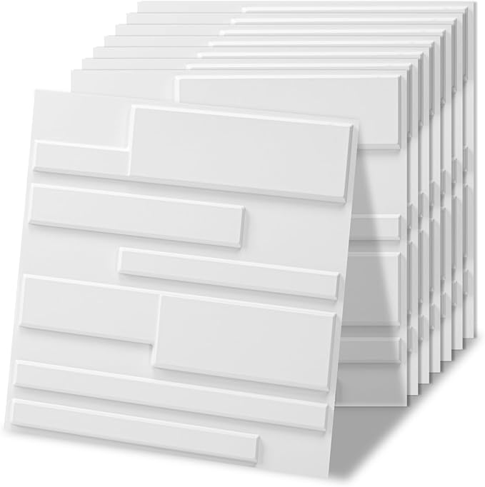 Art3d 100 Pack Decorative 3D Wall Panels, 97 Sq.Feet PVC Interior Wall Décor by Art3d