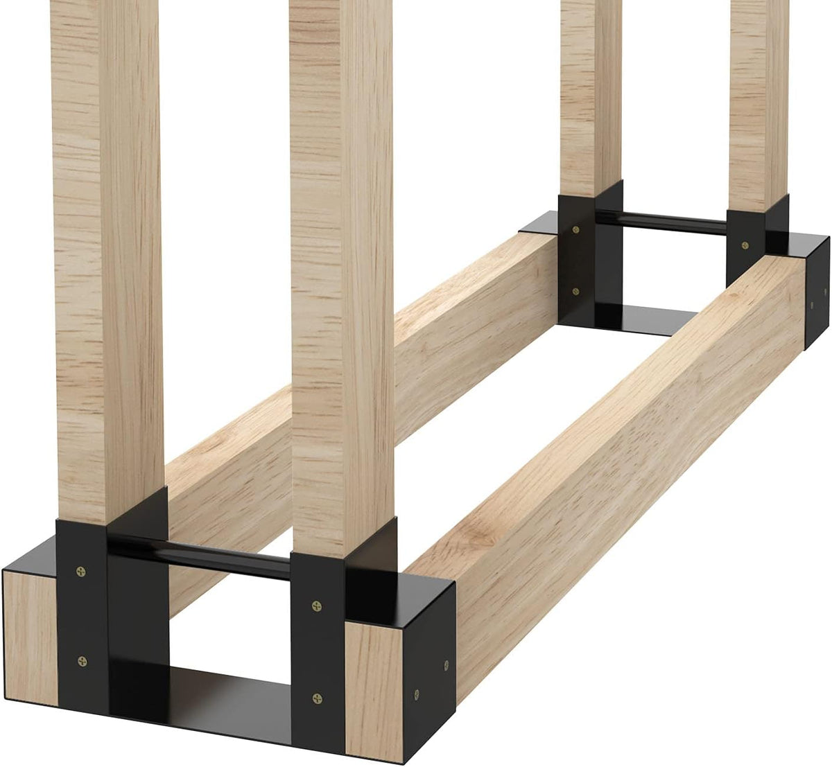 firewood log storage rack bracket, adjustable heavy duty, main product view