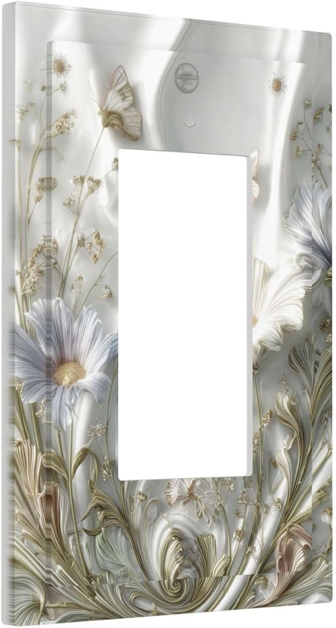 Bvtewkhz Boho Floral Wild Flower 1 Gang Single Rocker Decorative Light Switch by Unknown