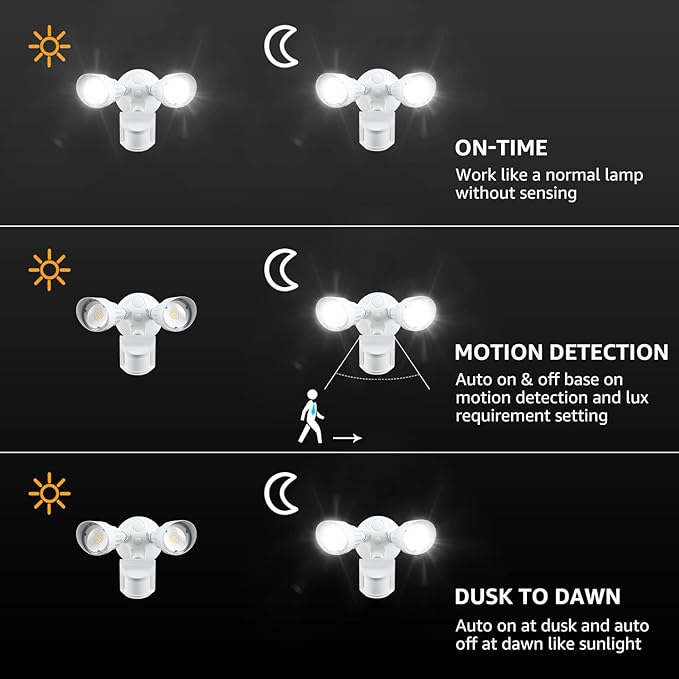 LEONLITE 3CCT LED Security Light, Motion Sensor Outdoor Lights, Dusk to Dawn - Image 3
