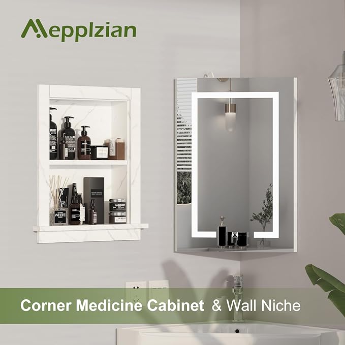 Recessed Medicine Cabinet, 14x18 Bathroom Cabinet - Image 3