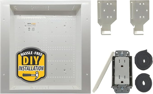 DataComm Electronics 45-8011-1P Multi-Functional Recessed Media Box by DATACOMM