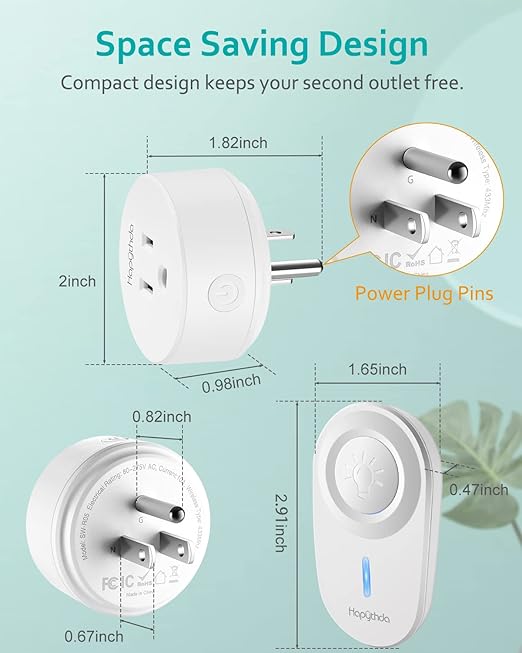 HAPYTHDA Remote Control Outlet, Remote Light Switch - Image 5