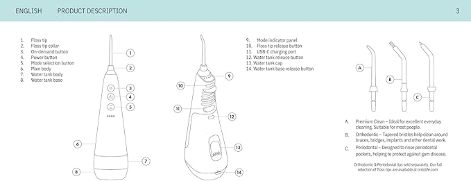 Ordo Water Flossers for Teeth, Cordless IPX7 Waterproof Oral Irrigator - Image 8
