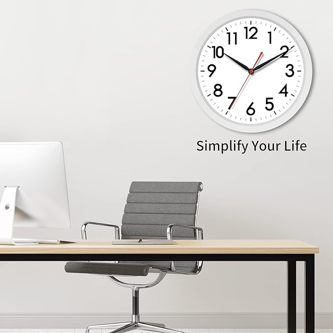 AKCISOT 14 Inch Wall Clock Silent Non Ticking Modern Wall Clocks Battery - Image 7