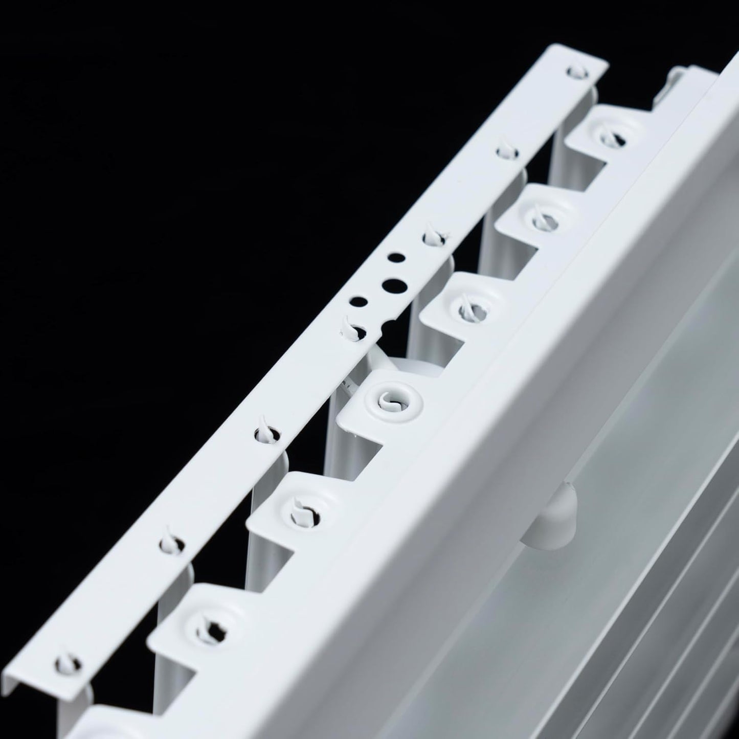 Fits 8x4 Duct Opening Aluminum 1-Way Adjustable Air Supply Grille by Handua | Curved Blade Register Vent Cover for Sidewall & Ceiling | White | Outer Size: 9.75" X 5.75"